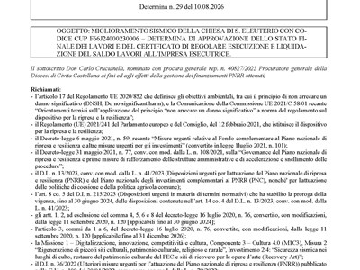 Determina n.29 - PNRR
